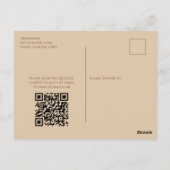 Proefoverleg Diner Herfst Groene Tuintjes QR Code Briefkaart (Achterkant)