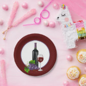 Proefpartij voor elegante wijn papieren bordje (Feest)