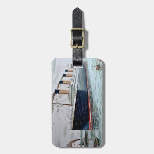 Proefproeven met zee van RMS Titanic Bagagelabel (Voorkant verticaal)