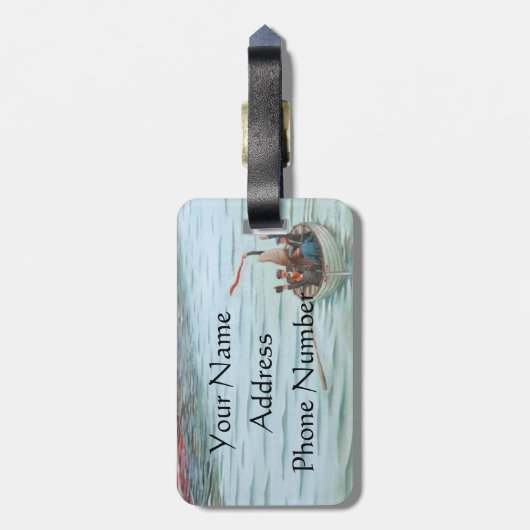 Proefproeven met zee van RMS Titanic Bagagelabel (Achterkant verticaal)