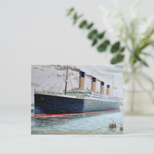 Proefproeven met zee van RMS Titanic Briefkaart (Staand voorkant)