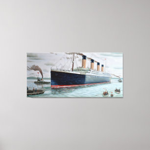Proefproeven met zee van RMS Titanic Canvas Afdruk