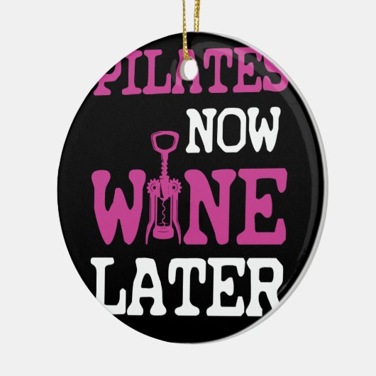 Proefprogramma's nu Wine Later Werken-out Gym Keramisch Ornament (Links)