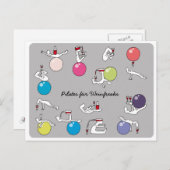 Proefprogramma's voor briefkaart van wijnliefhebbe (Voorkant / Achterkant)