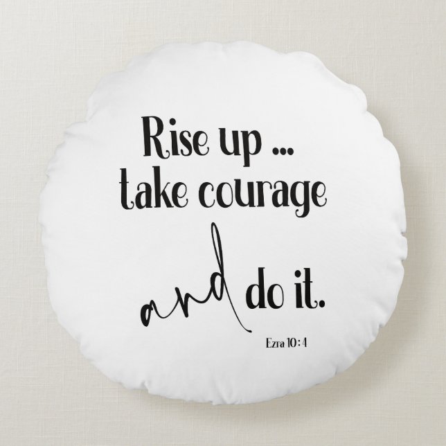 proefproject bijbelse verse ronde rond kussen (Voorkant)