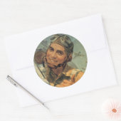 Proefproject tijdens de Tweede Wereldoorlog Ronde Sticker (Envelop)