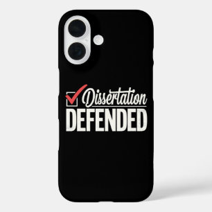 Proefschrift Verdedigd PhD Afgestudeerd Afstuderen iPhone 16 Hoesje