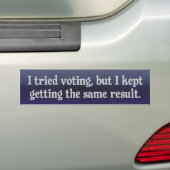 Proefstemming, zelfde Resultaat Bumpersticker (Op auto)