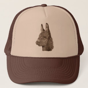 proeftekening van schattige ezels trucker pet