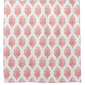 Proeftribale stammen van rode en witte vodderikken douchegordijn (Voorkant)