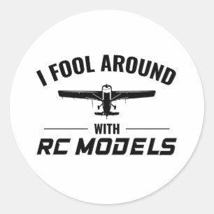 Proefvliegtuig Vliegtuig luchtvaartuig met vliegtu Ronde Sticker