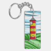 Proefvuurtoren Pilsumer Leuchtturm Sleutelhanger (Voorkant Links)