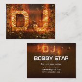 Proesional gold explosive DJ logo visitekaartje (Voorkant / Achterkant)