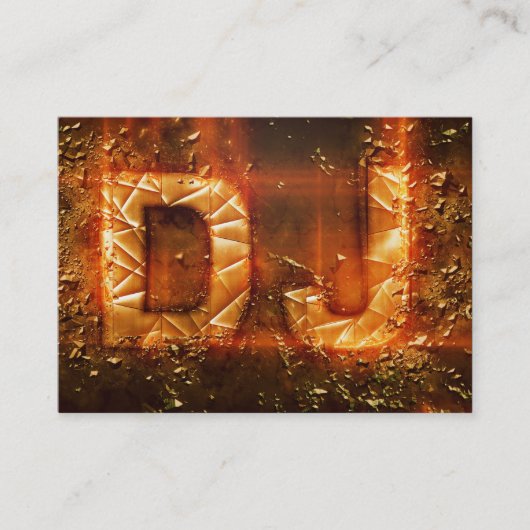 Proesional gold explosive DJ logo visitekaartje (Voorkant)