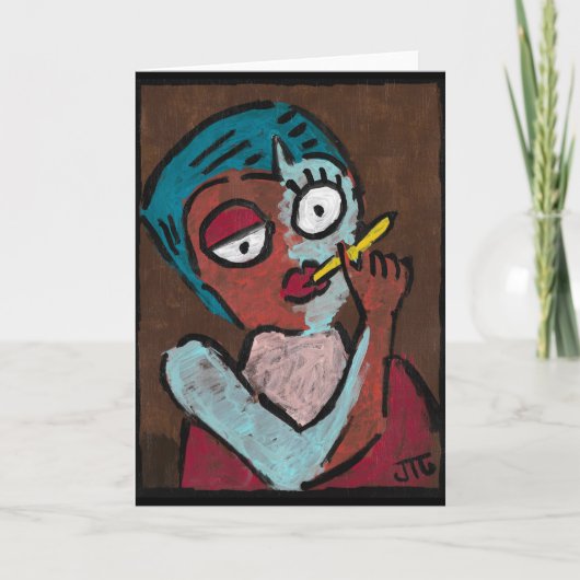 "Proevend het Cadeau " Kaart (Voorkant)
