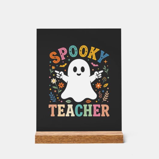 Prof Enseignant Fantôme Mignon Halloween Création_ (Recto)