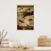 Prof. GLASGOW Balloon Parachute VAUDEVILLE Poster (Cuisine)