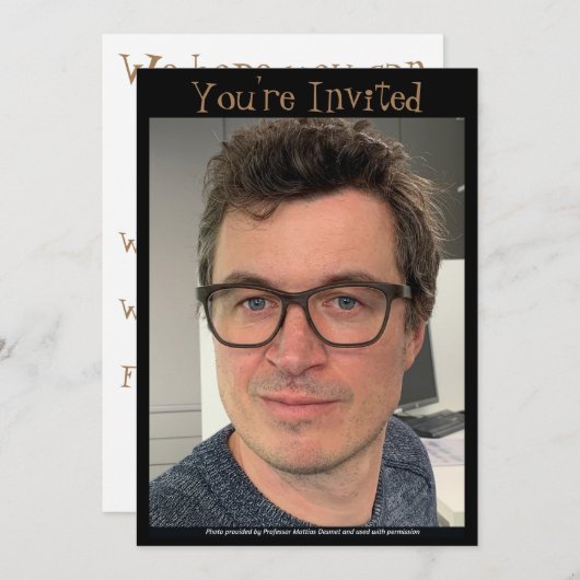 Prof Mattias Desmet Invitation par RoseWrites (Devant / Derrière)