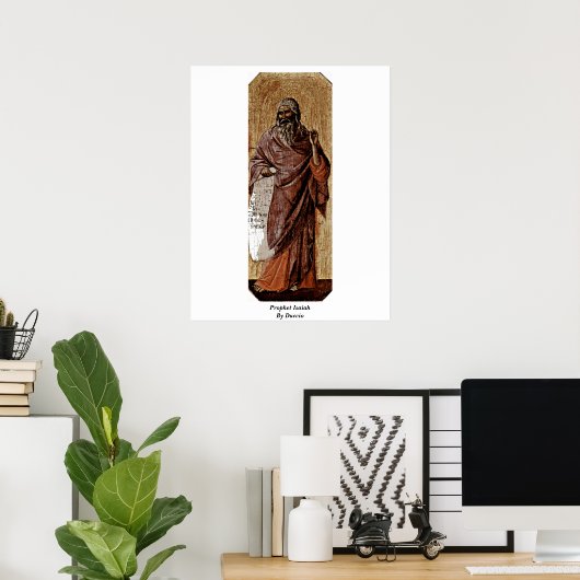 Profeet Isaiah van Duccio Poster (Thuiskantoor)