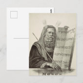 Profeet Mozes met de tabletten van de wet Briefkaart (Voorkant / Achterkant)