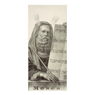 Profeet Mozes met de tabletten van de wet Reclamekaart