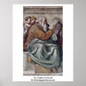 profeet Zechariah door Michelangelo Buonarroti Poster (Voorkant)