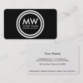 Profesional elegante círculo dorado simple mínimo visitekaartje (Voorkant / Achterkant)