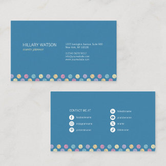 profesional elegante redes sociales azul visitekaartje