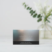 Profesional metal negro simple profesional plata visitekaartje (Staand voorkant)