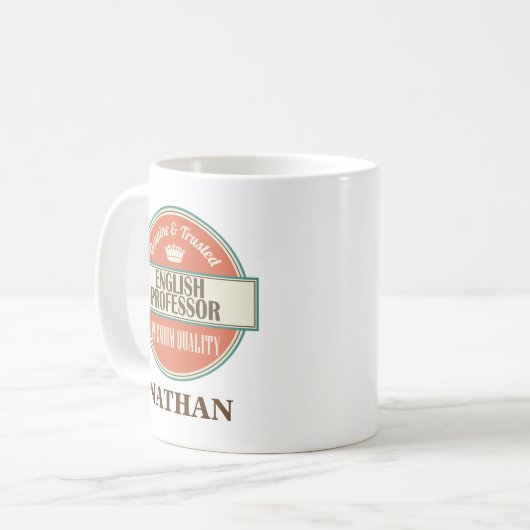 Professeur anglais Personalized Office Mug Gift (Devant gauche)