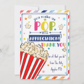 professeur appréciation pop-corn carte de remercie (Devant)