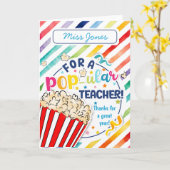 professeur appréciation pop-corn carte de remercie (Fleur jaune)