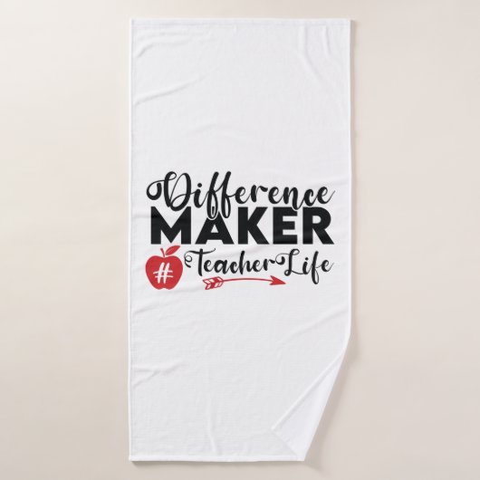 Professeur Art Différence Maker Vie de l'enseignan (Serviette de bain)