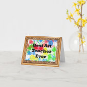 Professeur carte de remerciements - meilleur profe (Fleur jaune)