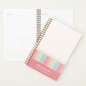 Professeur coloré Planificateur d'année personnali (Devant avec enveloppe)