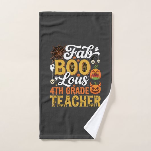 Professeur de 4e année Faboolous Halloween (Serviette à main)