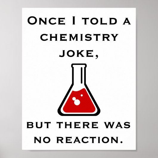 Professeur de Chimie Chimiste Blague Drôle Affiche (Devant)