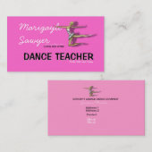 Professeur de danse Chorégraphe Danseur Carte de v (Devant / Derrière)