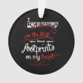 Professeur de danse - empreintes de pas sur le (devant)