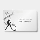 Professeur de danse jazz avec nom et badge de post (Arrière)