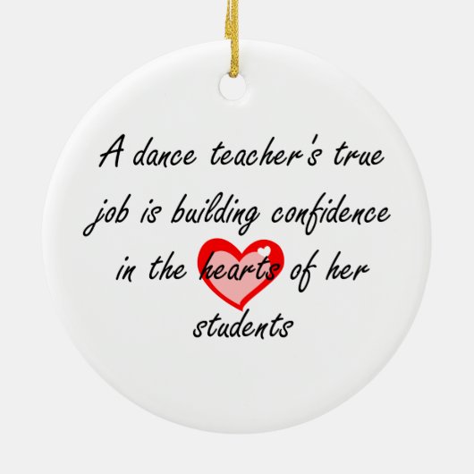 Professeur de danse - ornement double face (Dos)