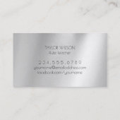 professeur de flûte florale carte de visite (Dos)