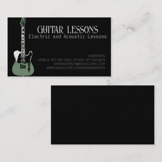 Professeur de guitare | Appel de leçons électrique (Devant / Derrière)