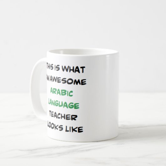 professeur de langue arabe, impressionnant Mug (Devant gauche)