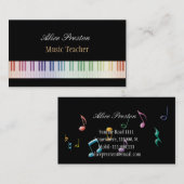 Professeur de musique - carte de visite (Devant / Derrière)