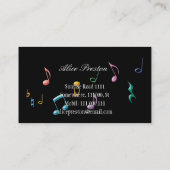 Professeur de musique - carte de visite (Dos)