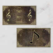 Professeur de musique - carte de visite (Devant / Derrière)