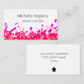 Professeur de musique Carte de visite (Devant / Derrière)