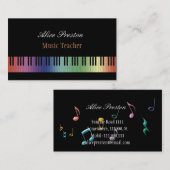 Professeur de musique - carte de visite (Devant / Derrière)