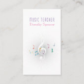 Professeur de musique | Carte de visite couleur (Devant)
